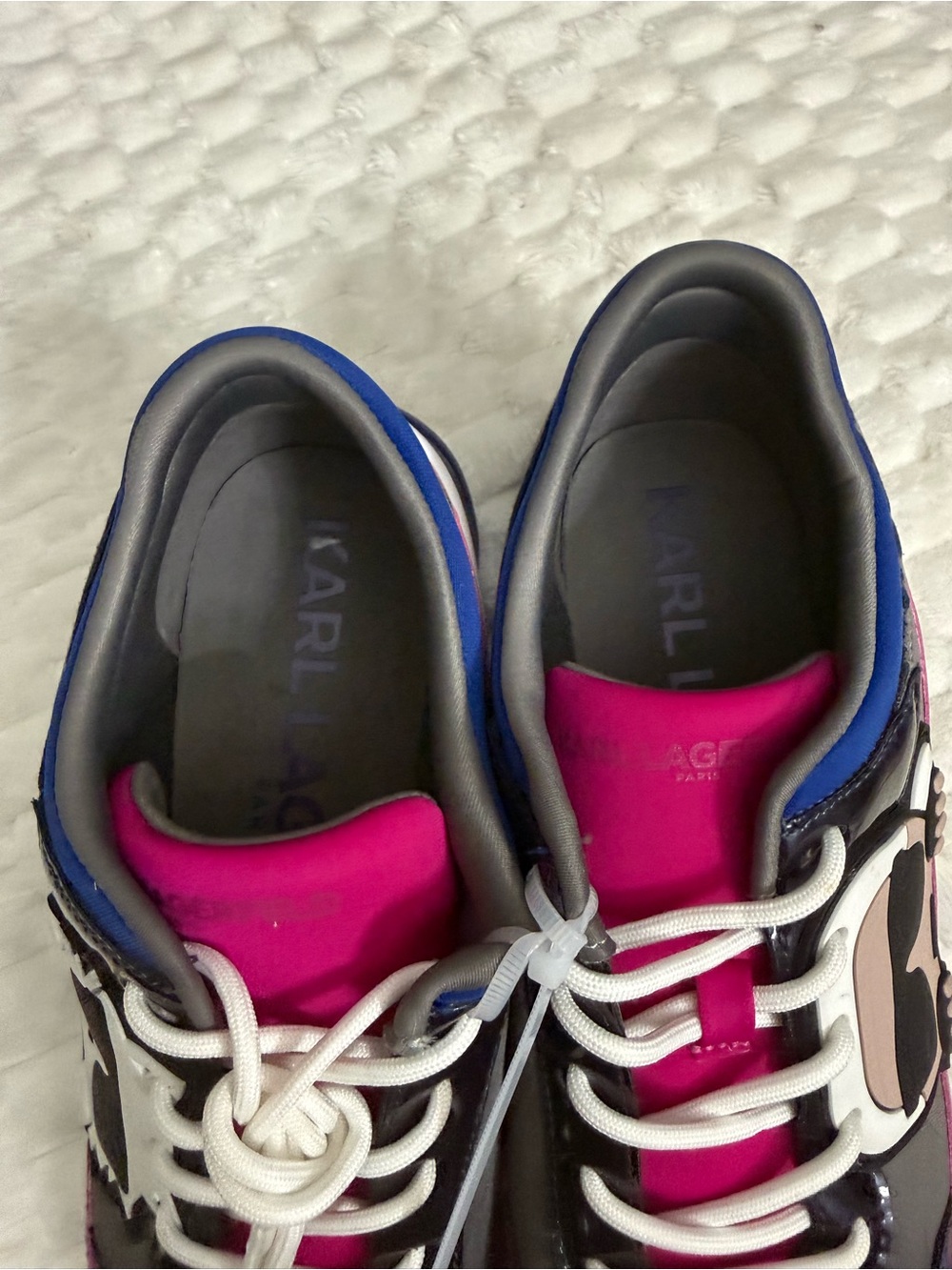 karl lagerfeld Paris Coty Sneaker In Cactus Flower/ Dark Slate Size:11 $150 - Picture 6 of 9